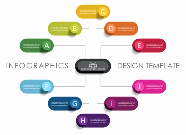 Modèle de conception infographique avec place pour vos données. Illustration vectorielle. — Image vectorielle