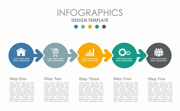 Modelo de design de infográfico com lugar para seus dados. Ilustração vetorial. —  Vetores de Stock