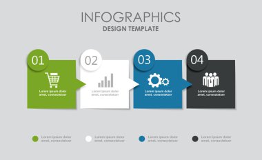 Verileriniz için yer alan bilgi tasarım şablonu. Vektör illüstrasyonu.