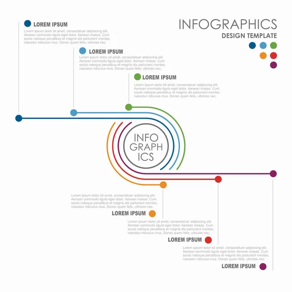 Modello di design infografico con spazio per i tuoi dati. Illustrazione vettoriale. — Vettoriale Stock