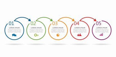 Verileriniz için yer alan bilgi tasarım şablonu. Vektör illüstrasyonu.