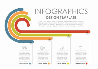 Verileriniz için yer alan bilgi tasarım şablonu. Vektör illüstrasyonu.