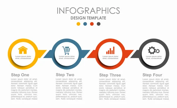 Infografisk designmall med plats för dina data. Vektorillustration. — Stock vektor