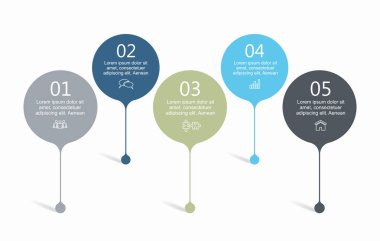 Verileriniz için yer alan bilgi tasarım şablonu. Vektör illüstrasyonu.