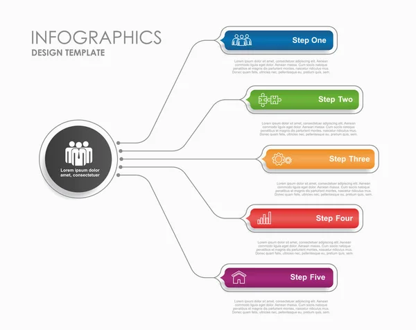 Modelo de design de infográfico com lugar para seus dados. Ilustração vetorial. — Vetor de Stock