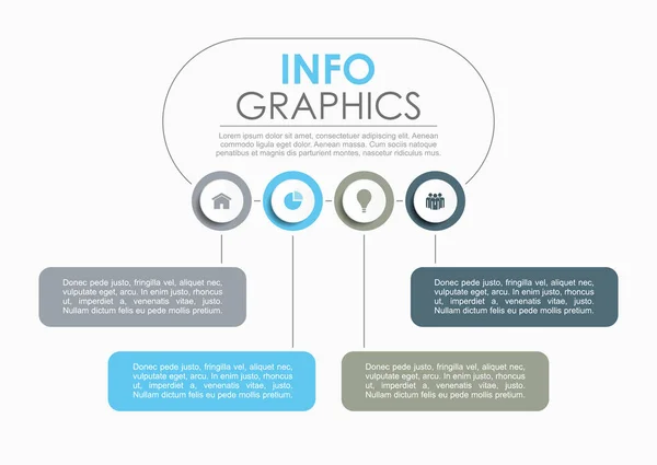 Infografische Design-Vorlage mit Platz für Ihre Daten. Vektorillustration. — Stockvektor