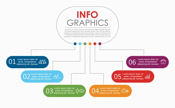 Infografische Design-Vorlage mit Platz für Ihre Daten. Vektorillustration. — Stockvektor