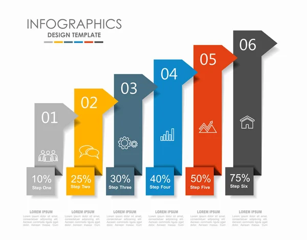 Infografisk designmall med plats för dina data. Vektorillustration. — Stock vektor