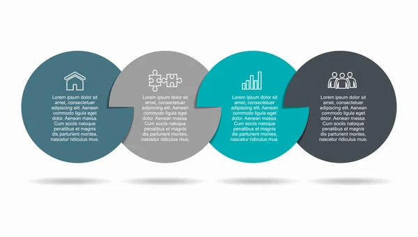 Plantilla de diseño infográfico con lugar para sus datos. Ilustración vectorial. — Archivo Imágenes Vectoriales