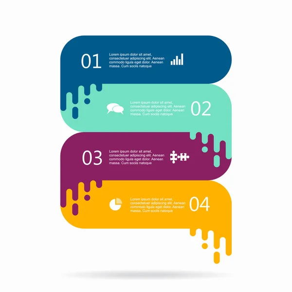 Infografische Design-Vorlage mit Platz für Ihre Daten. Vektorillustration. — Stockvektor