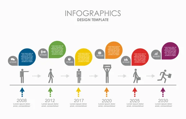 Infografische Design-Vorlage mit Platz für Ihre Daten. Vektorillustration. — Stockvektor