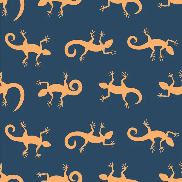 Seamless pattern background with lizards. Vector illustration. — Stock Vector