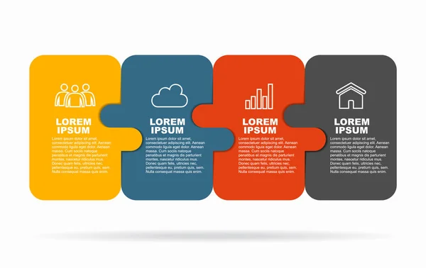 Plantilla de diseño infográfico con lugar para sus datos. Ilustración vectorial. — Vector de stock