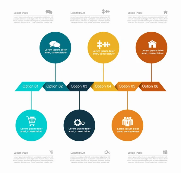 Modèle de conception infographique avec place pour vos données. Illustration vectorielle. — Image vectorielle