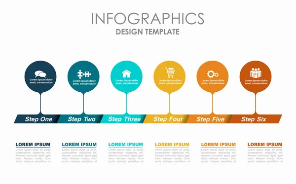 Infografische Design-Vorlage mit Platz für Ihre Daten. Vektorillustration. — Stockvektor