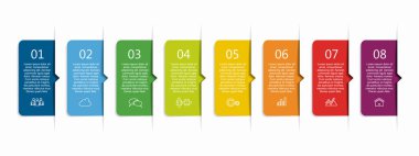 Verileriniz için yer alan bilgi tasarım şablonu. Vektör illüstrasyonu.