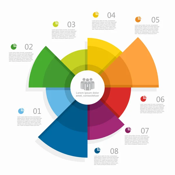 Plantilla de diseño infográfico con lugar para sus datos. Ilustración vectorial. — Archivo Imágenes Vectoriales