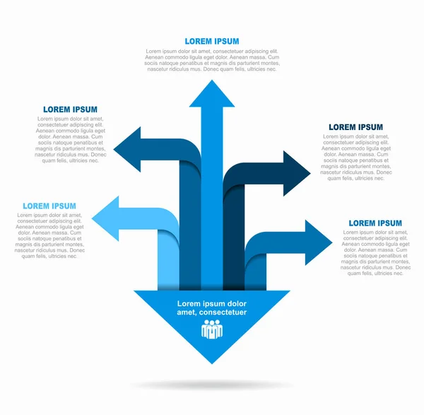 Templat desain infografis dengan tempat bagi data Anda. Ilustrasi vektor. - Stok Vektor