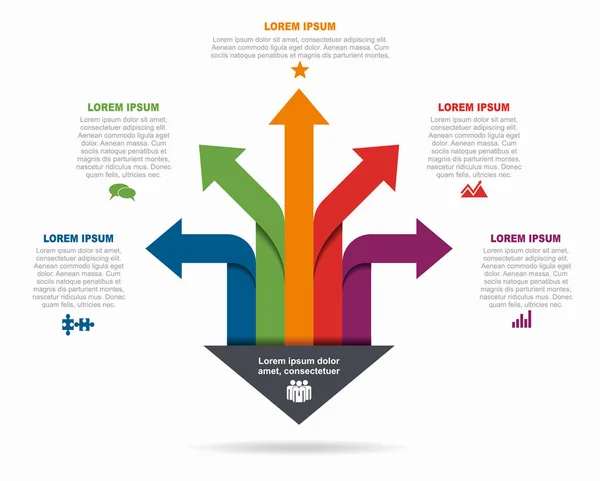 Modello di design infografico con spazio per i tuoi dati. Illustrazione vettoriale. — Vettoriale Stock