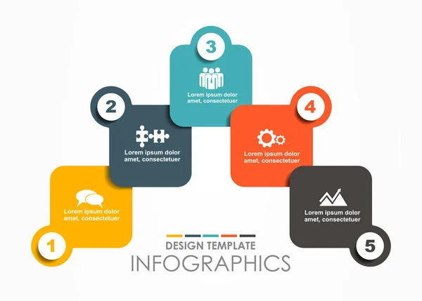 Infographic design template met plaats voor uw gegevens. Vectorillustratie. — Stockvector