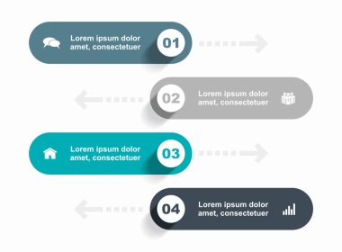 Verileriniz için yer alan bilgi tasarım şablonu. Vektör illüstrasyonu.