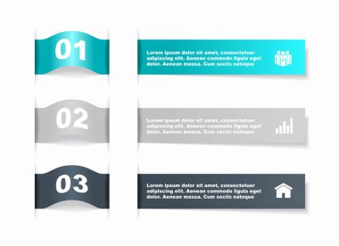 Verileriniz için yer alan bilgi tasarım şablonu. Vektör illüstrasyonu.