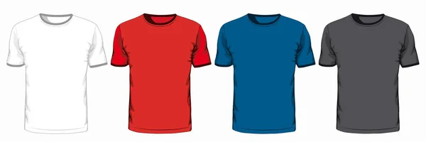 Set van t-shirts op witte achtergrond. Vector illustratie. — Stockvector