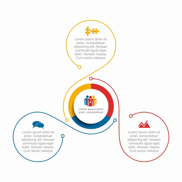 Шаблон інфографічного дизайну з місцем для ваших даних. Векторні ілюстрації . — стоковий вектор