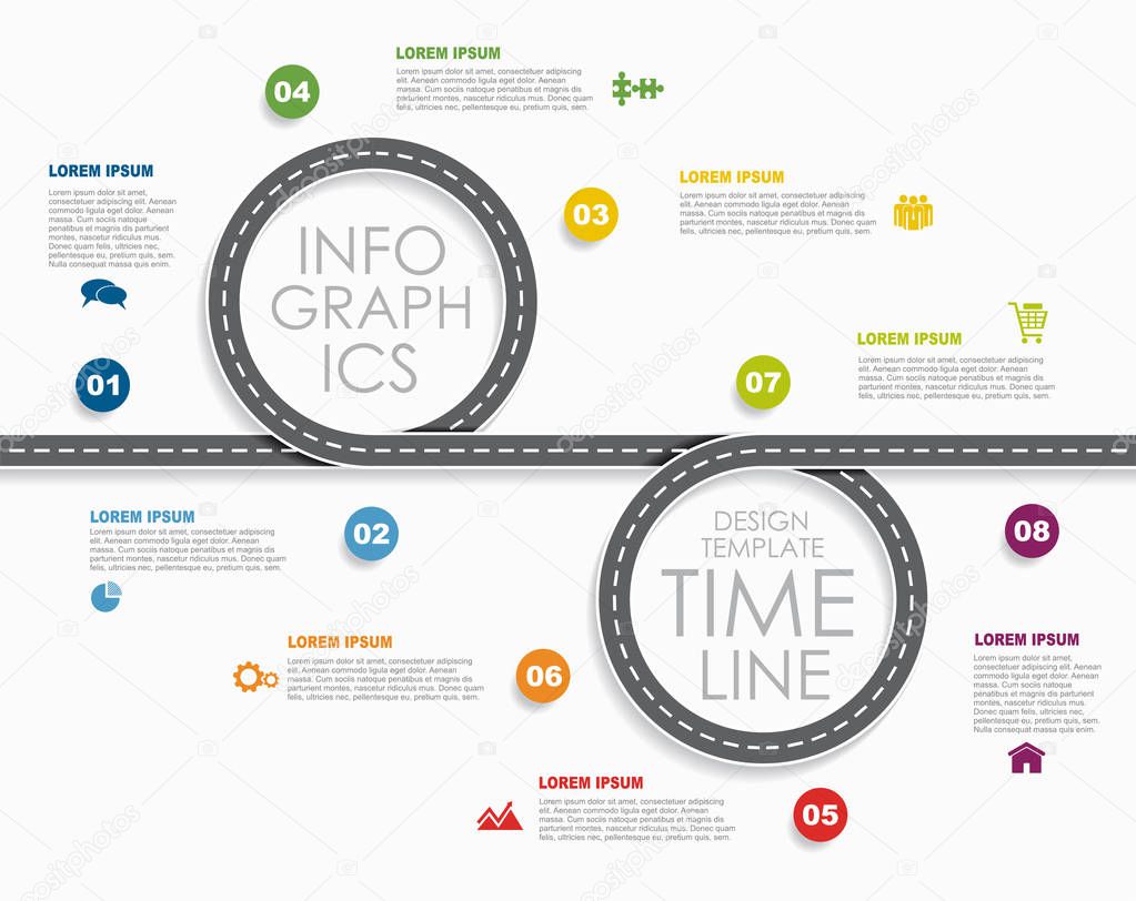 Infographic design template with place for your data. Vector illustration.