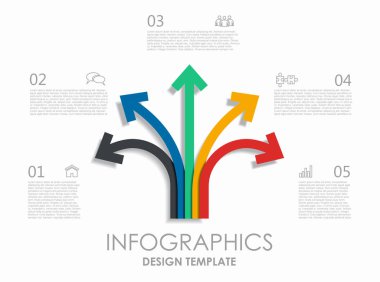 Verileriniz için yer alan bilgi tasarım şablonu. Vektör illüstrasyonu.