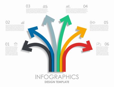 Verileriniz için yer alan bilgi tasarım şablonu. Vektör illüstrasyonu.