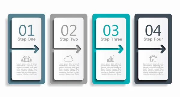 Modelo de design de infográfico com lugar para seus dados. Ilustração vetorial. —  Vetores de Stock