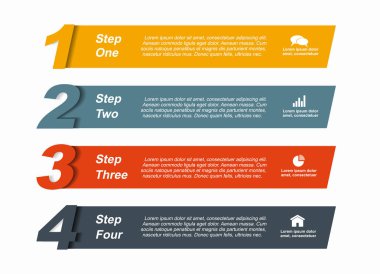 Verileriniz için yer alan bilgi tasarım şablonu. Vektör illüstrasyonu.