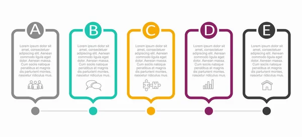 Modello di design infografico con spazio per i tuoi dati. Illustrazione vettoriale. — Vettoriale Stock