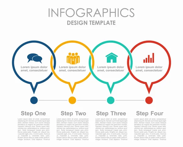 Infografische Design-Vorlage mit Platz für Ihre Daten. Vektorillustration. — Stockvektor