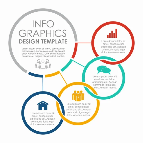 Infografische Design-Vorlage mit Platz für Ihre Daten. Vektorillustration. — Stockvektor