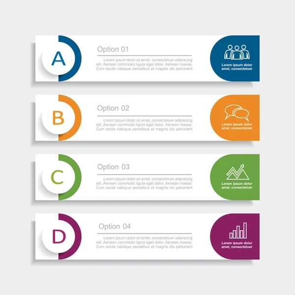 Modelo de design de infográfico com lugar para seus dados. Ilustração vetorial. — Vetor de Stock