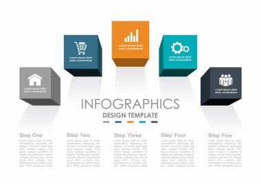 Verileriniz için yer alan bilgi tasarım şablonu. Vektör illüstrasyonu.