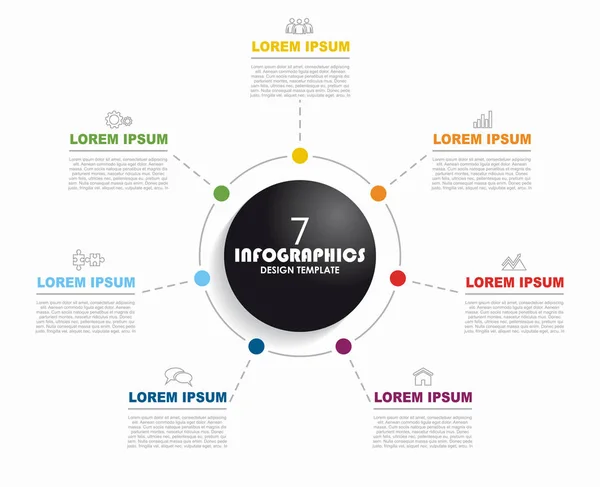 Infografische Design-Vorlage mit Platz für Ihre Daten. Vektorillustration. — Stockvektor