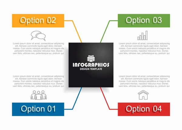 Infographic design template with place for your data. Vector illustration. — Stock Vector