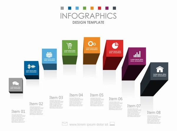 Infografische Design-Vorlage mit Platz für Ihre Daten. Vektorillustration. — Stockvektor