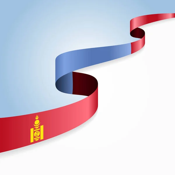 Bandiera mongola ondulato sfondo astratto. Illustrazione vettoriale. — Vettoriale Stock