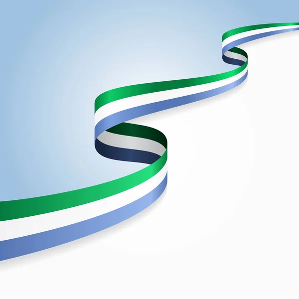 Sierra Leone bandiera ondulato sfondo astratto. Illustrazione vettoriale. — Vettoriale Stock
