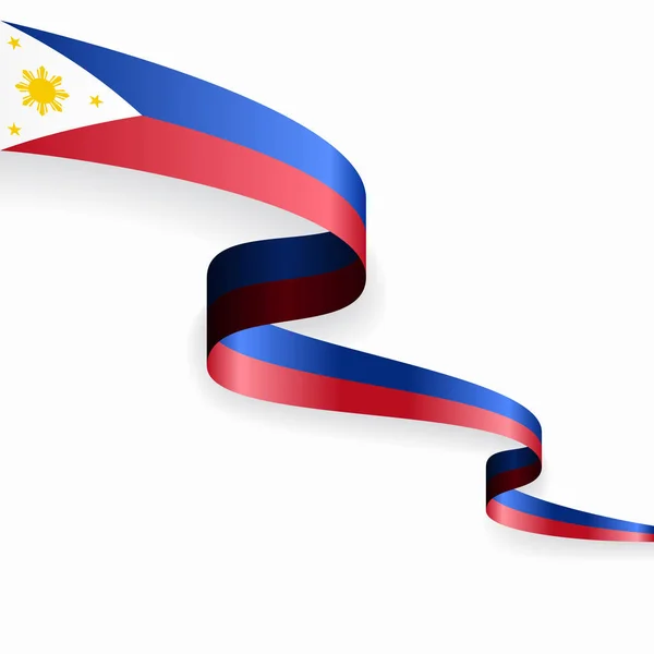 Bandera de Filipinas fondo abstracto ondulado. Ilustración vectorial. — Vector de stock