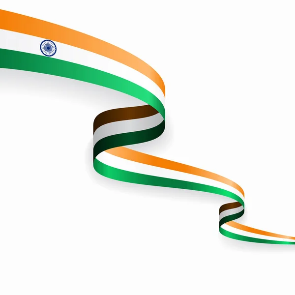 Bandera india ondulado fondo abstracto. Ilustración vectorial. — Vector de stock
