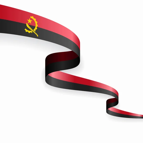 Bandeira angolana fundo abstrato ondulado. Ilustração vetorial. — Vetor de Stock