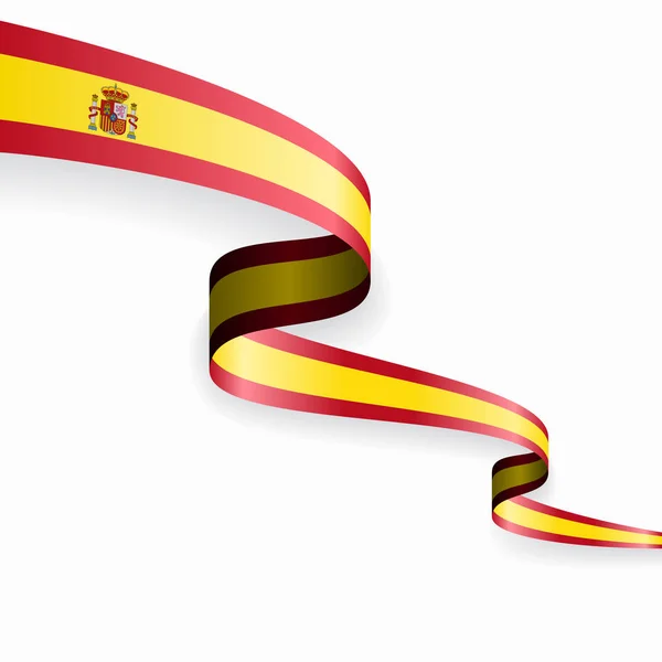 Spaanse vlag golvende abstracte achtergrond. Vectorillustratie. — Stockvector