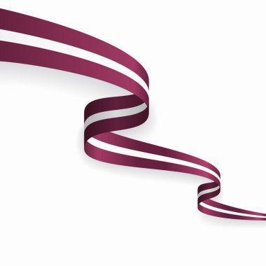 Letonya bayrağı dalgalı soyut arka plan. Vektör illüstrasyonu.