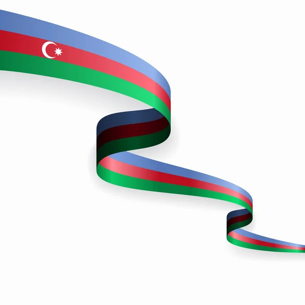 Bandiera azera sventolato sfondo astratto. Illustrazione vettoriale. — Vettoriale Stock