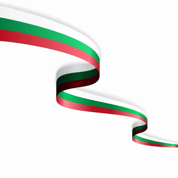 保加利亚国旗波浪式抽象背景。矢量说明. — 图库矢量图片